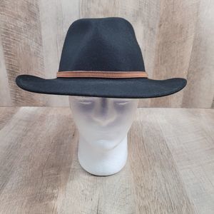 Stetson 100% Wool Black Cowboy Hat WPL 4384 Mello Felt - Size Large Made in USA